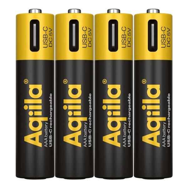Aqiila Accu USB-C Rechargeable AAA / micro 600 mAh 4 stuks