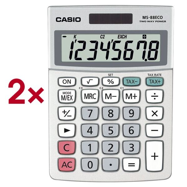 CASIO 2x tafelrekenmachine �MS-88eco�