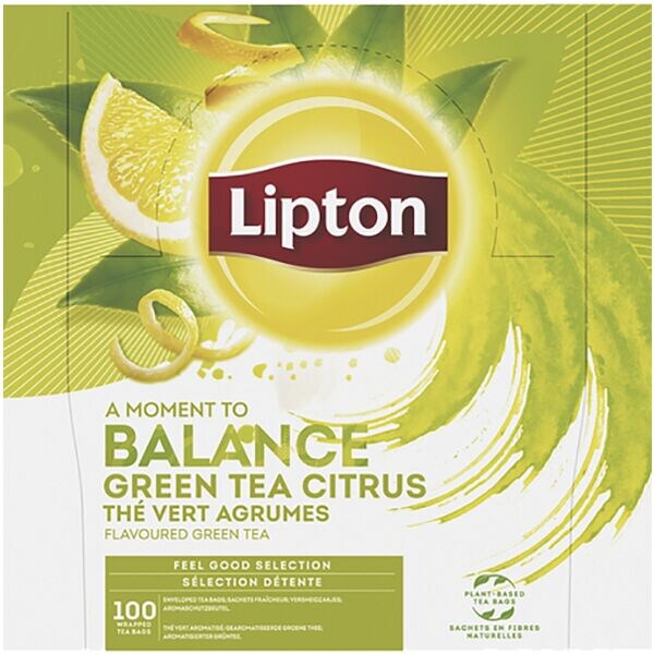 Lipton Groene thee �Balance� citrus 100 pakken