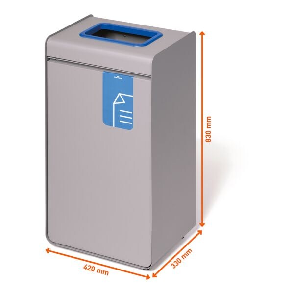 Durable Afvalbak �DURASORT&reg; papier� 55 l grijs/blauw