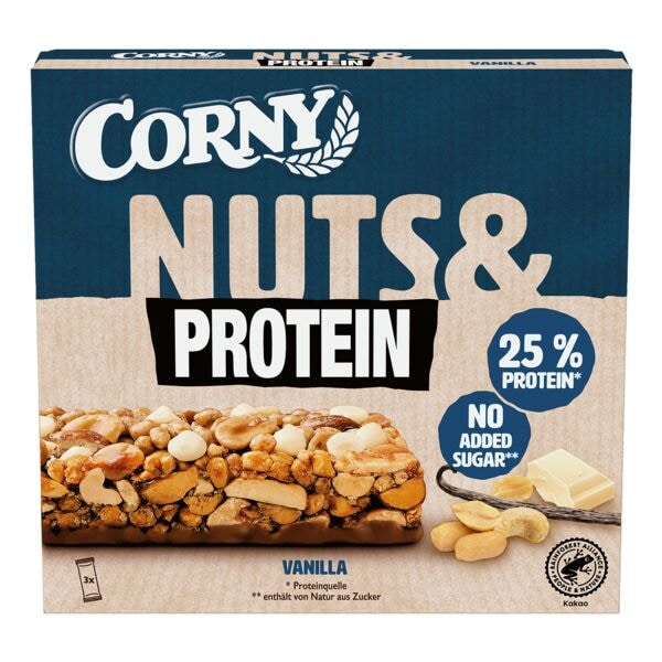 Corny Pak met 3 notenrepen �Nuts & Protein Vanilla�
