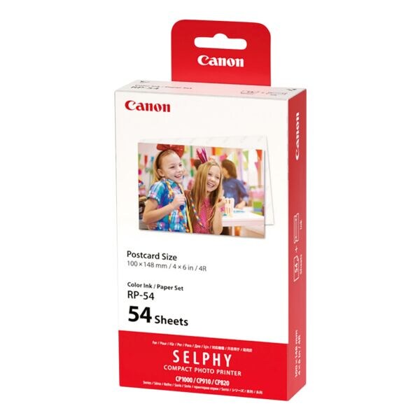 Canon Inkt- en papierset RP-54 postkaartformaat 100 x 148 mm 54 bladen