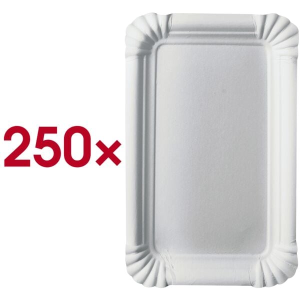Papstar Wegwerpborden pure 10 x 16 cm 250 stuks