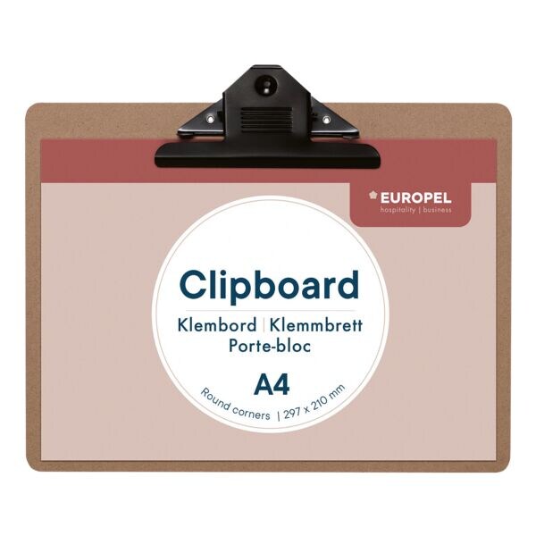 EUROPEL Klembord A4 hout/metaal bruin 1 stuk