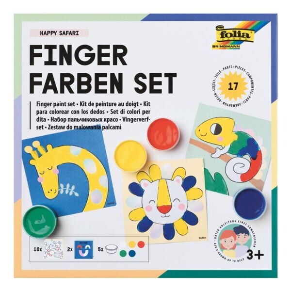 folia Vingerverfset  �HAPPY SAFARI� 17-delig