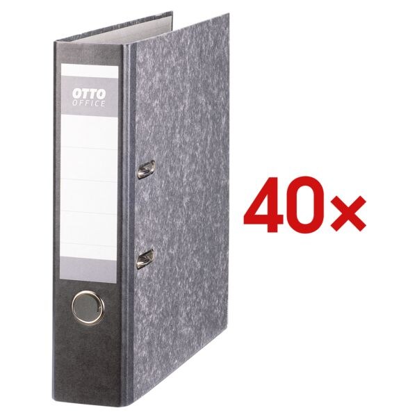 40x Ordner A4 OTTO Office Budget Budget breed, wolkengemarmerd