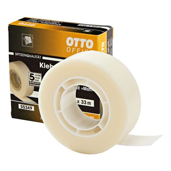 OTTO Office Premium Plakband Mat, transparant/stevig plakkend, 1 stuk(s), 19 mm/33 m
