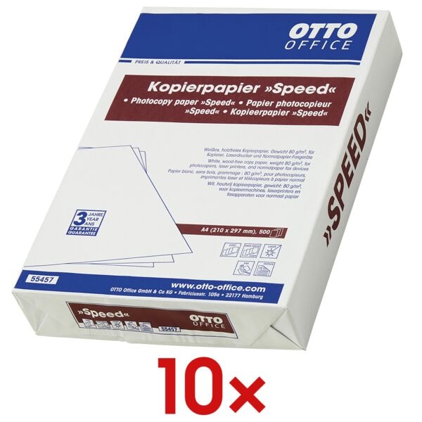 10x Kopieerpapier OTTO Office SPEED - 5000 bladen (totaal), 80g/qm