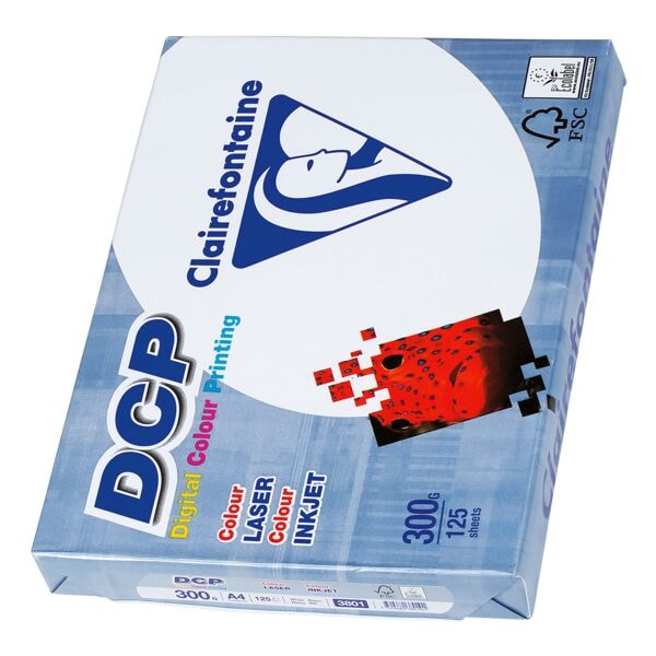 Papier voor kleurenlaserprinters A4 Clairefontaine DCP - 125 bladen (totaal)