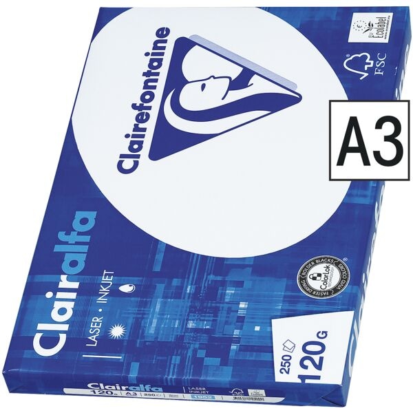 Multifunctioneel printpapier A3 Clairefontaine 2800 - 250 bladen (totaal)