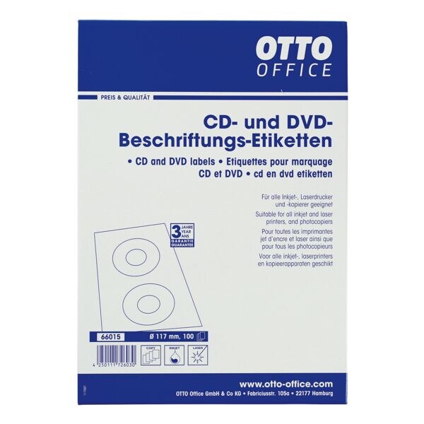 OTTO Office Pak van 200 cd-/dvd etiketten