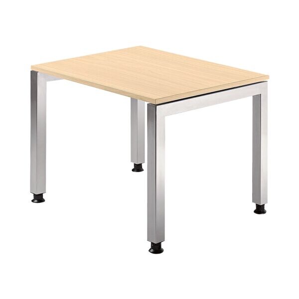 HAMMERBACHER Bureau JS08 J-Line 80 cm, 4 poten aluminium kleur