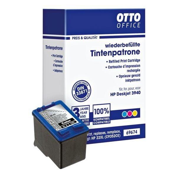 OTTO Office Inktpatroon vervangt HP C9352AE Nr. 22