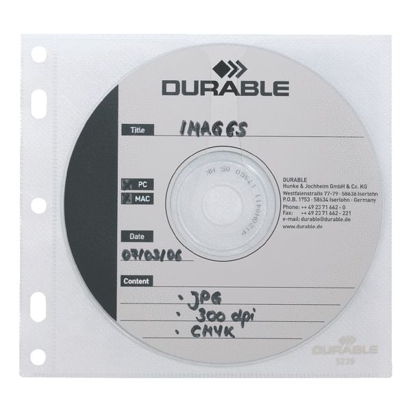 Durable klasseerbare CD/DVD/Blu-ray-beschermhoesjes