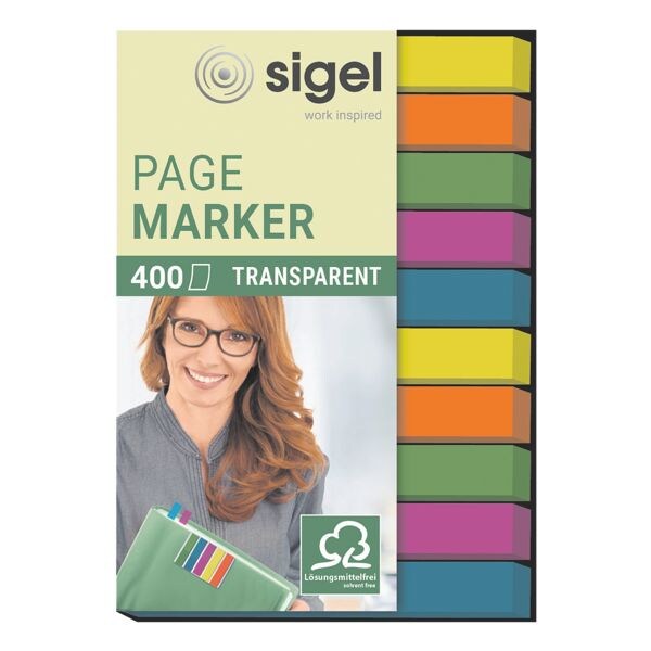 SIGEL herkleefbare markeerstroken 50 x 6 mm, kunststof