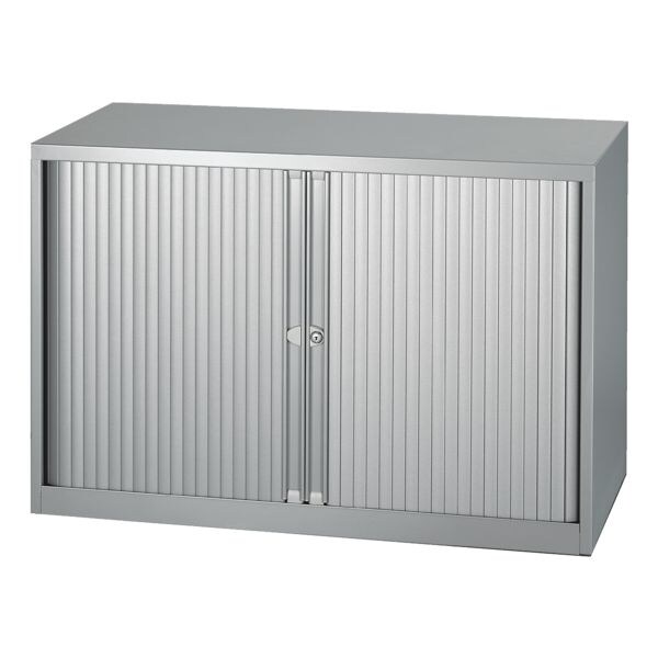 Bisley stalen kast afsluitbaar, 120 x 102,9 cm, roldeur, staal/ kunststof