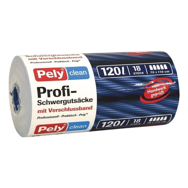 Pely Afvalzakken voor zwaar afval 120 L blauw 18 stuk(s)