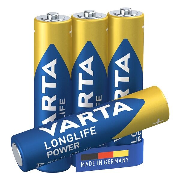 Varta Pak met 4 batterijen LONGLIFE Power Micro / AAA / LR03
