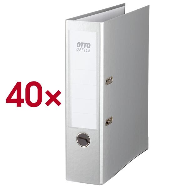 40x Ordner A4 OTTO Office Premium Silver Edition breed, uni