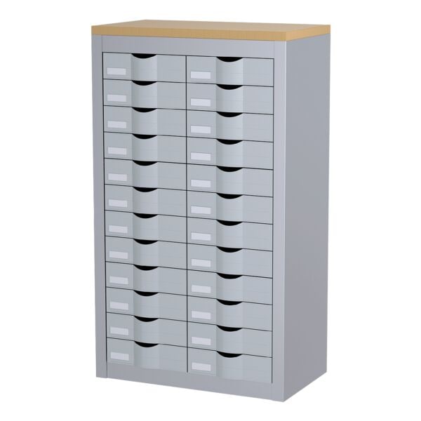 Paperflow Ladekast 12 rijen elk 2 lades