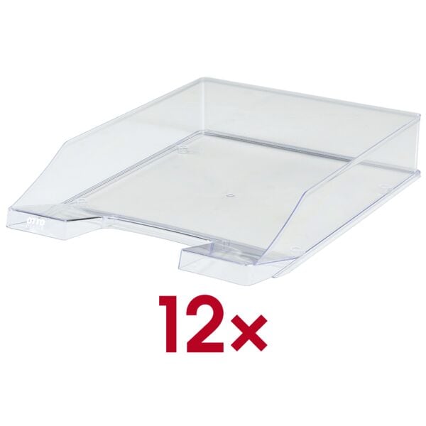 OTTO Office Brievenbakje Economy transparant, C4 polystyreen, stapelbaar tot 20 stuks 