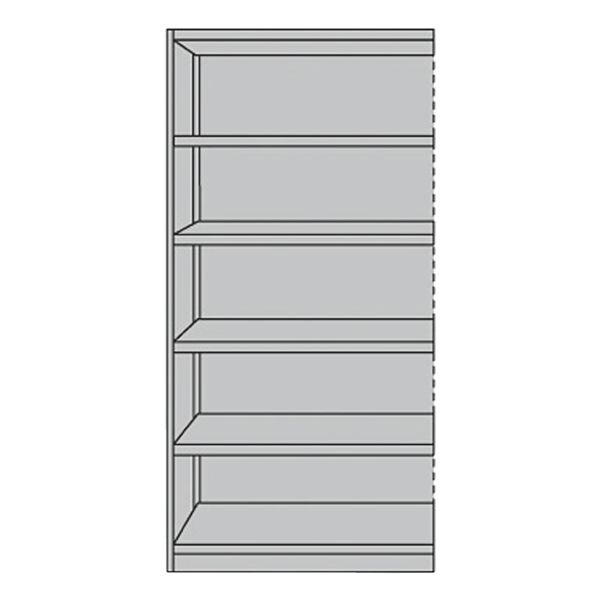 Kerkmann Open kastdeel Office 6 OH met achterwand (960x600 mm)