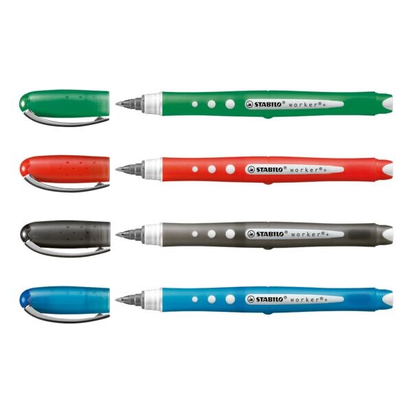 4x Rollerbalpen STABILO Worker Colorful + 4x Rollerbalpen STABILO Worker Colorful +