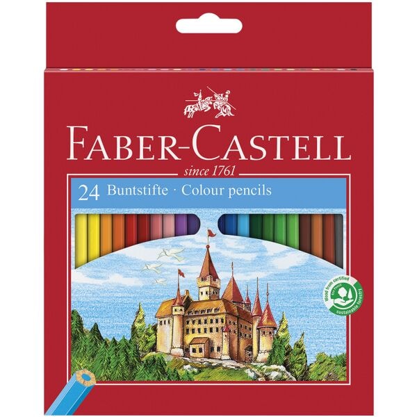 Faber-Castell Pak met 24 kleurpotloden Castle