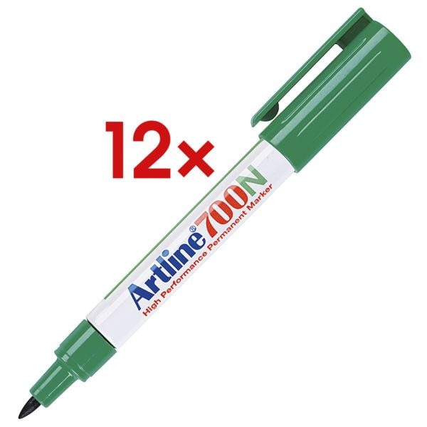 12x Artline Permanent-Marker 700N - ronde punt, Lijndikte 0,7 mm (F)