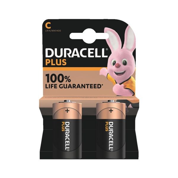 Duracell Pak van 2 batterijen Plus Baby / C / LR14