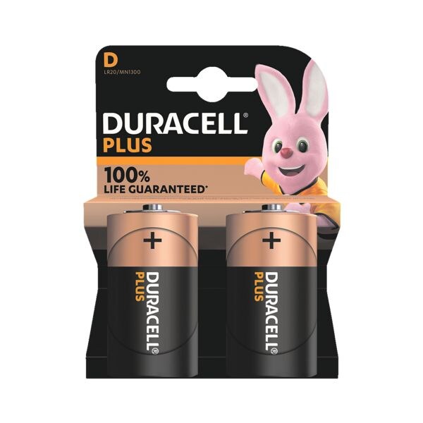 Duracell Pak van 2 batterijen Plus Mono / D / LR20
