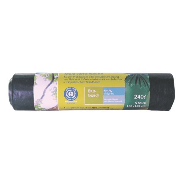 Secolan Maxi-afvalzakken 240 L groen/zwart 5 stuk(s)