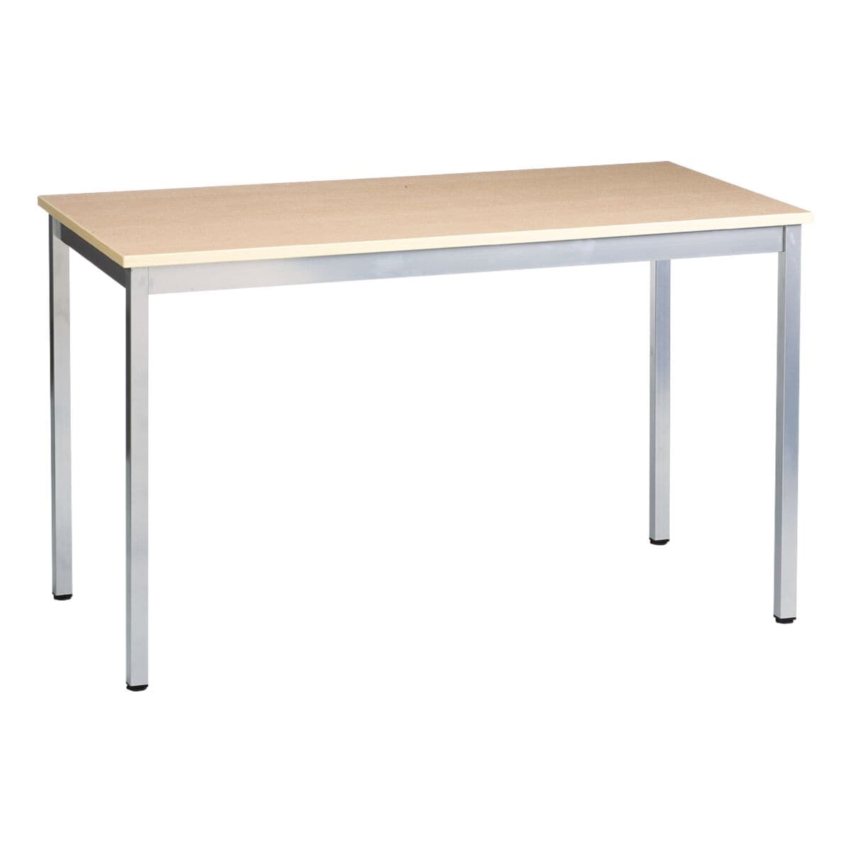 SODEMATUB bureau Programme table universel 140 cm, 4 pieds couleur aluminium