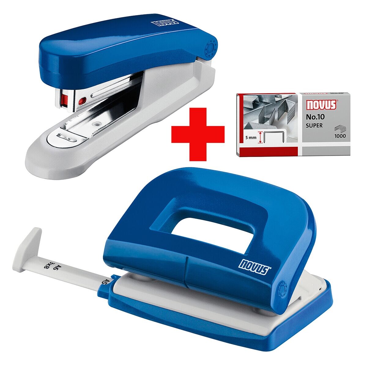 Novus Lot bureau perforatrice agrafeuse « Evolution Twin Set fresh »