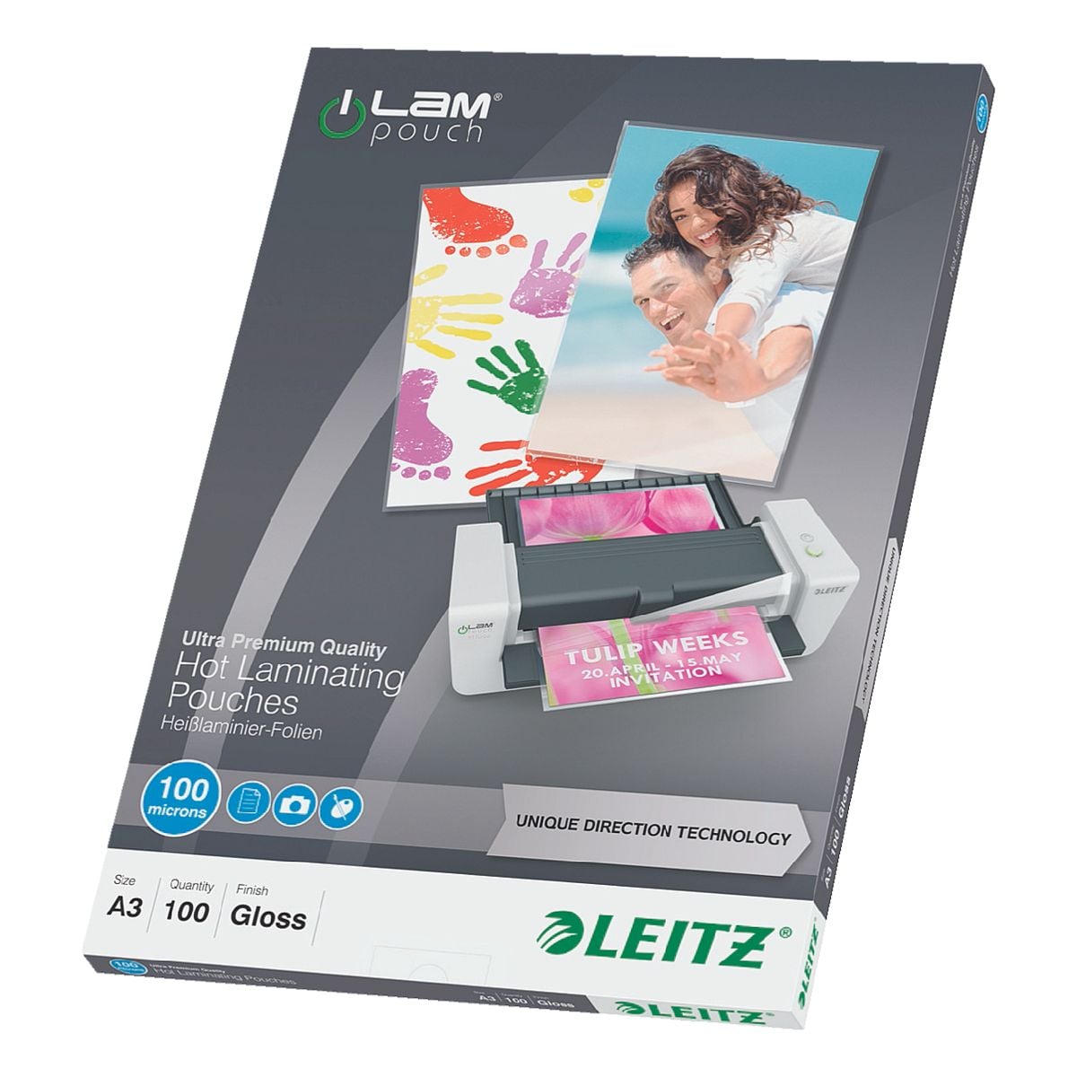 LEITZ 100 pice(s) Pochettes de plastification iLAM Pouch 7487 A3 100 