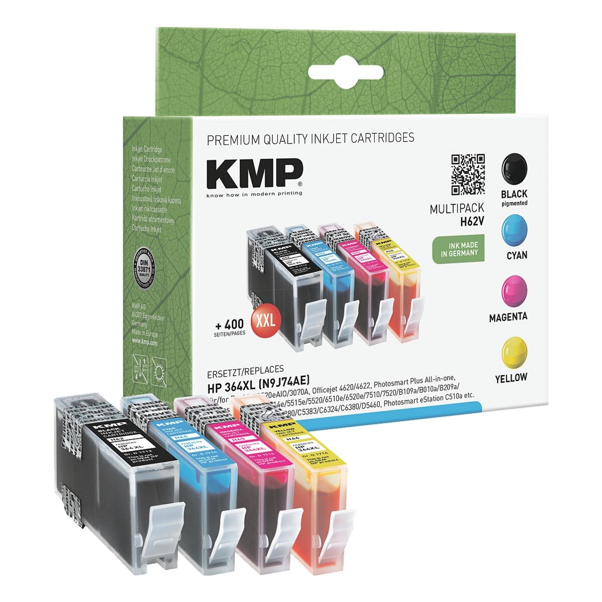KMP Cartouches d'encre « SM596EE » H62V noir, cyan, magenta, jaune