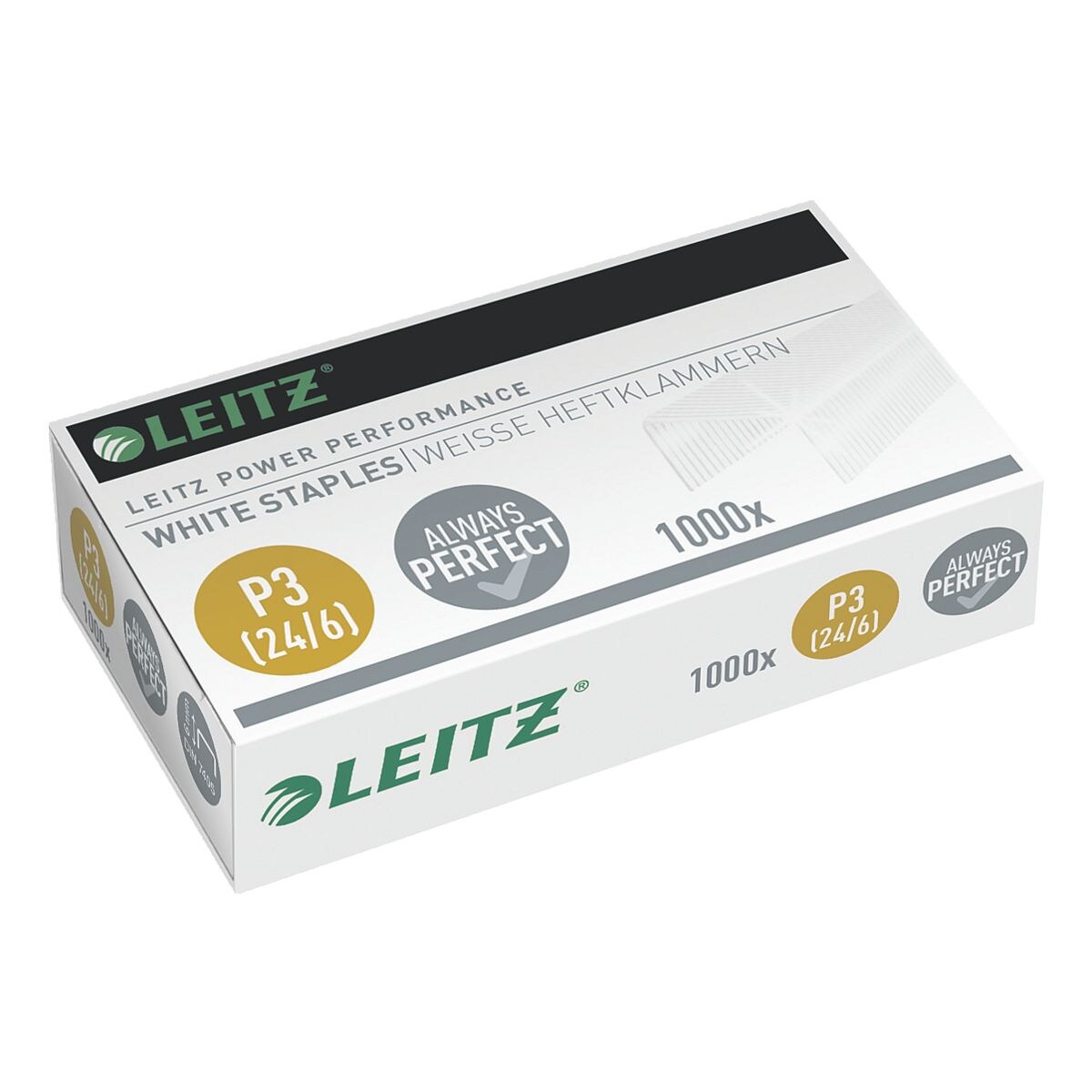 LEITZ Agrafes blanches « Power Performance 3 » 5554