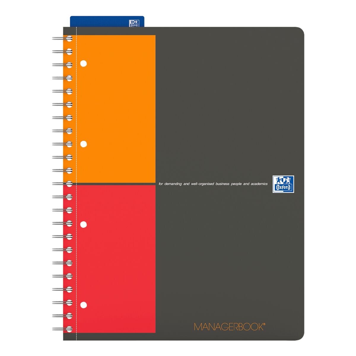 Oxford cahier  spirale pour business International Managerbook A4 lign, 80 feuille(s), avec intercalaires