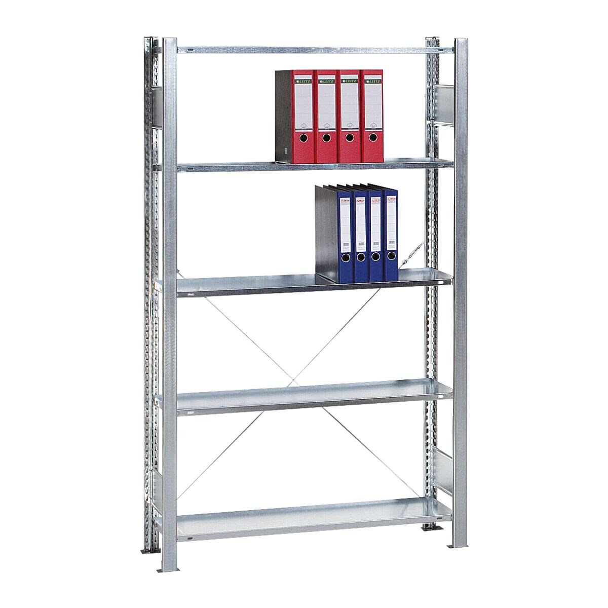 SCHULTE Lagertechnik Elément de base « bibliothèque enfichable Multiplus 5 NC » simple profondeur