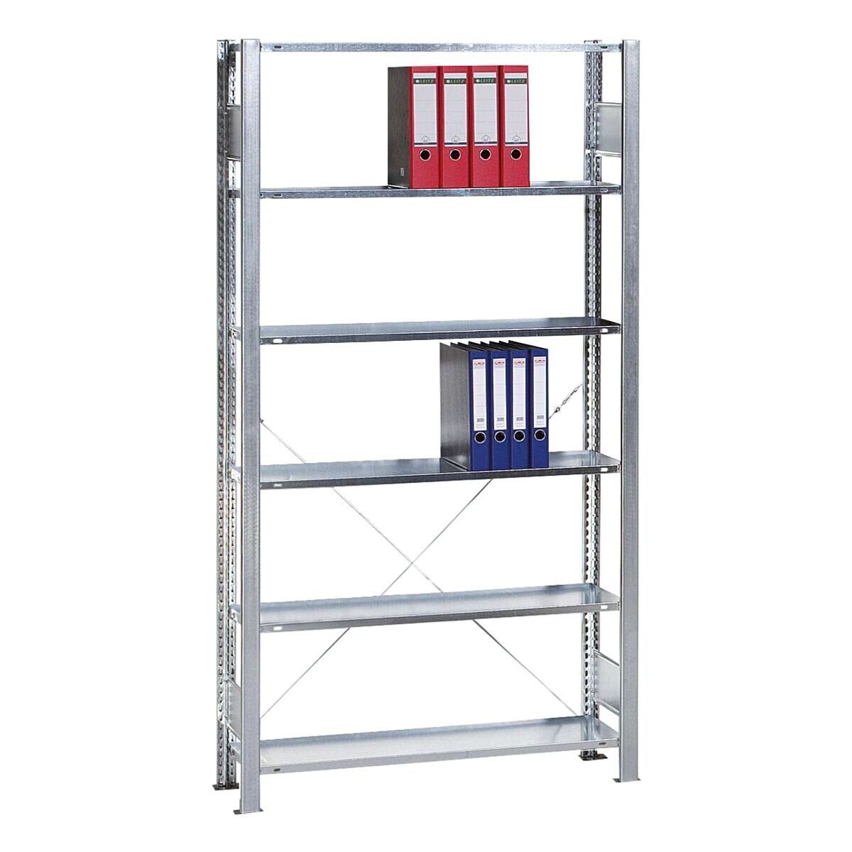 SCHULTE Lagertechnik Elément de base « bibliothèque enfichable Multiplus 6 NC » simple profondeur