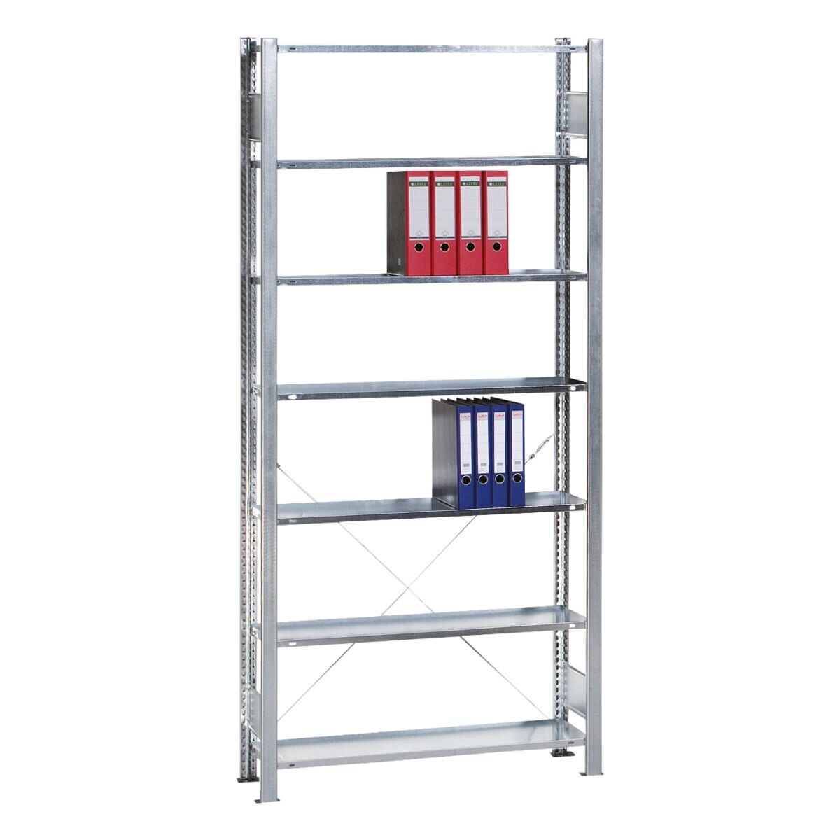SCHULTE Lagertechnik Elément de base « bibliothèque enfichable Multiplus 7 NC » simple profondeur