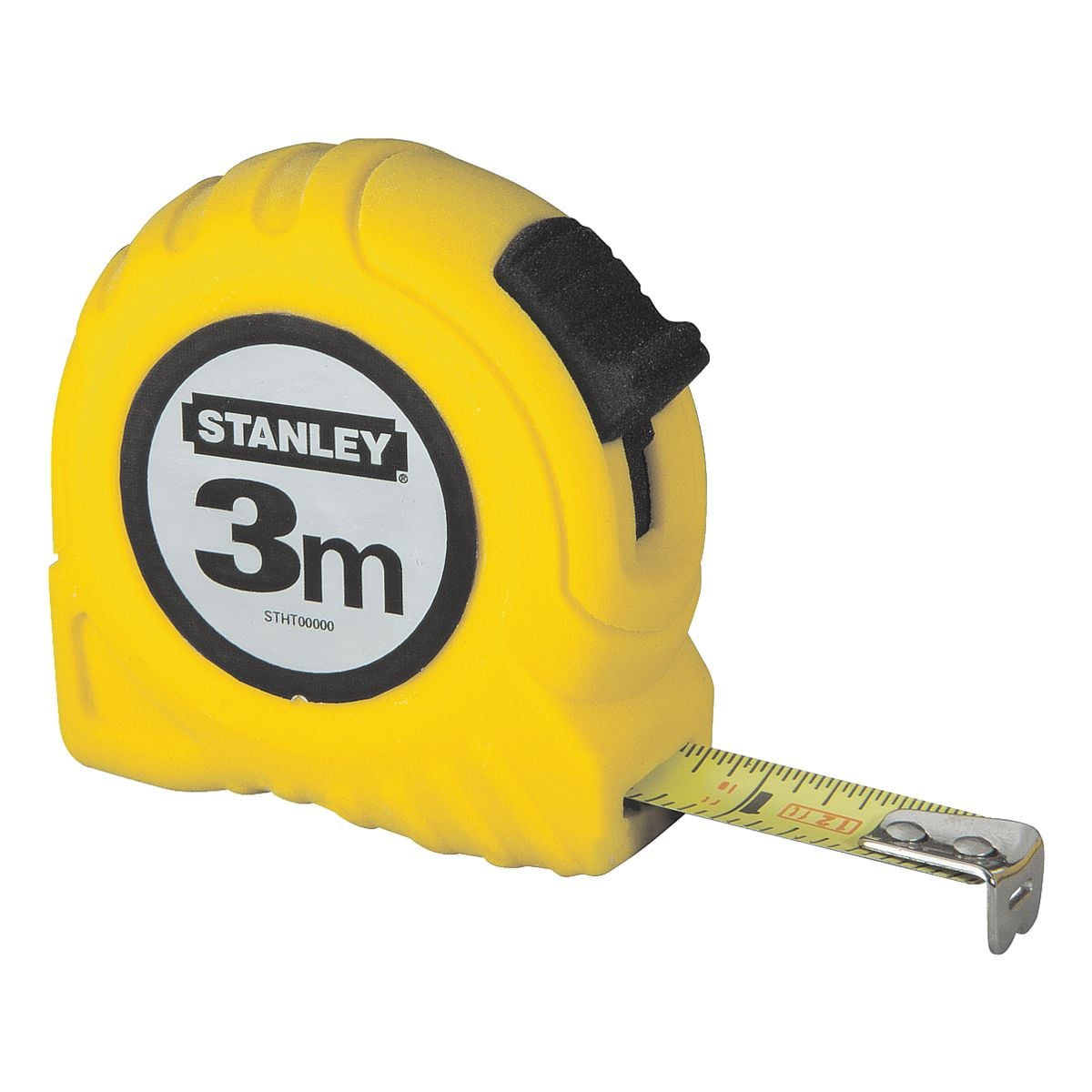 STANLEY Mtre ruban  Powerlock  3 m avec botier en plastique jaune