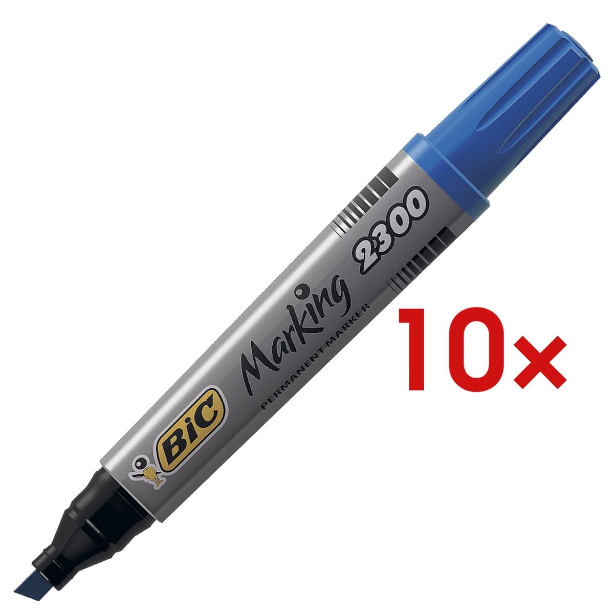 10x BIC marqueur indlbile Marking 2300 - pointe biseaute, Epaisseur de trait 3,7  - 5,5 mm
