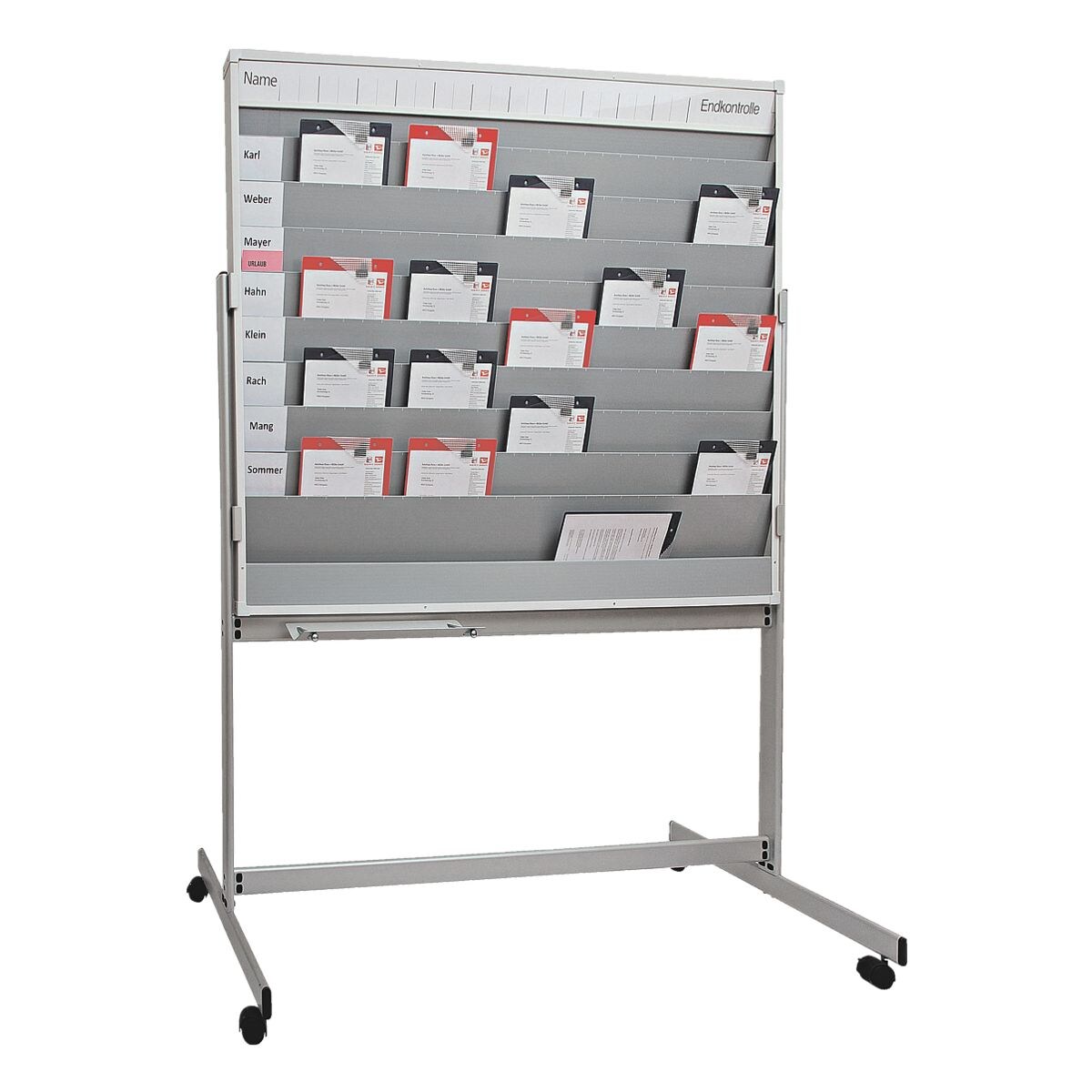 EICHNER Tableau de planning mobile avec tableau blanc au dos
