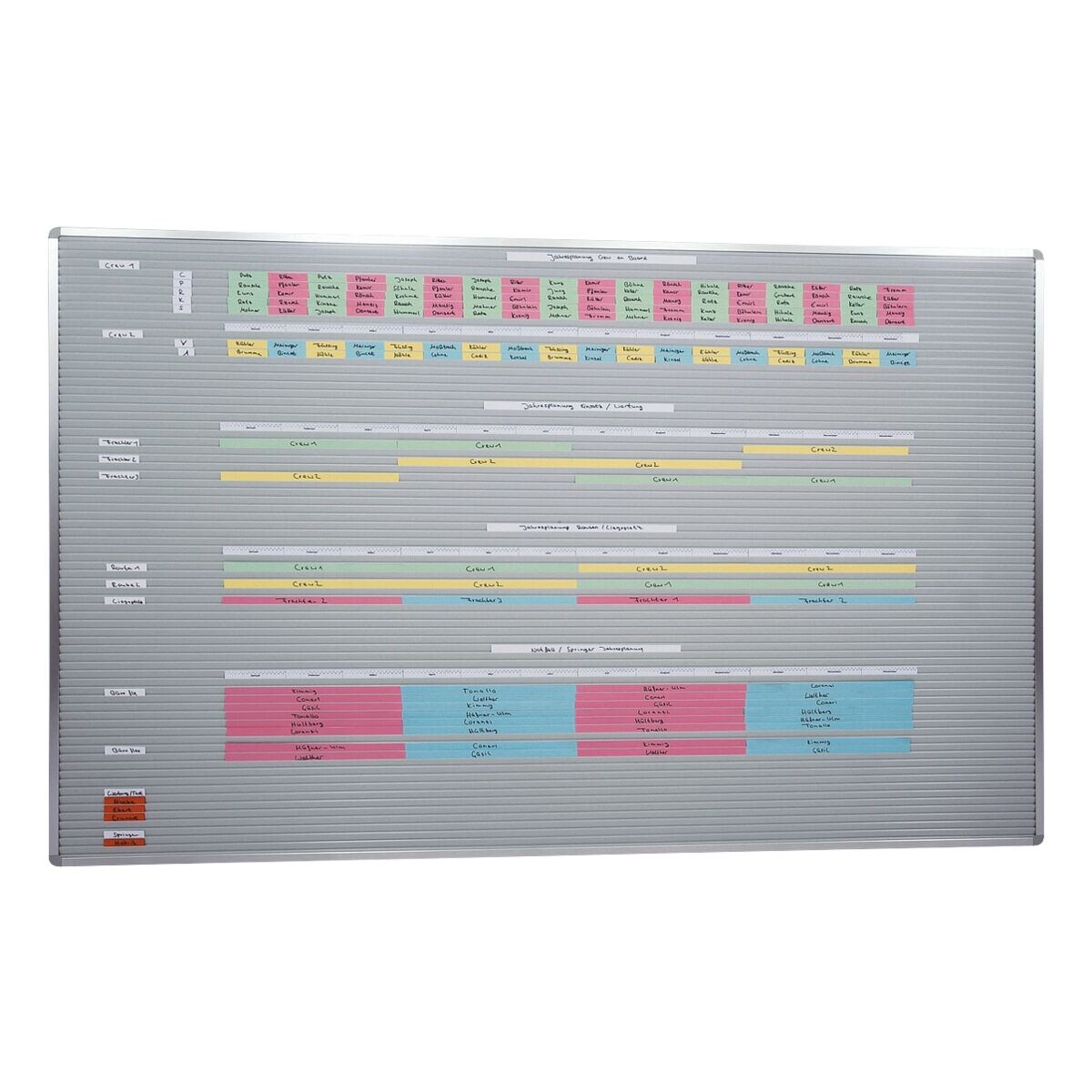 EICHNER Tableau planning à fiches « Visiplan » 200 x 130 cm (73 rails)