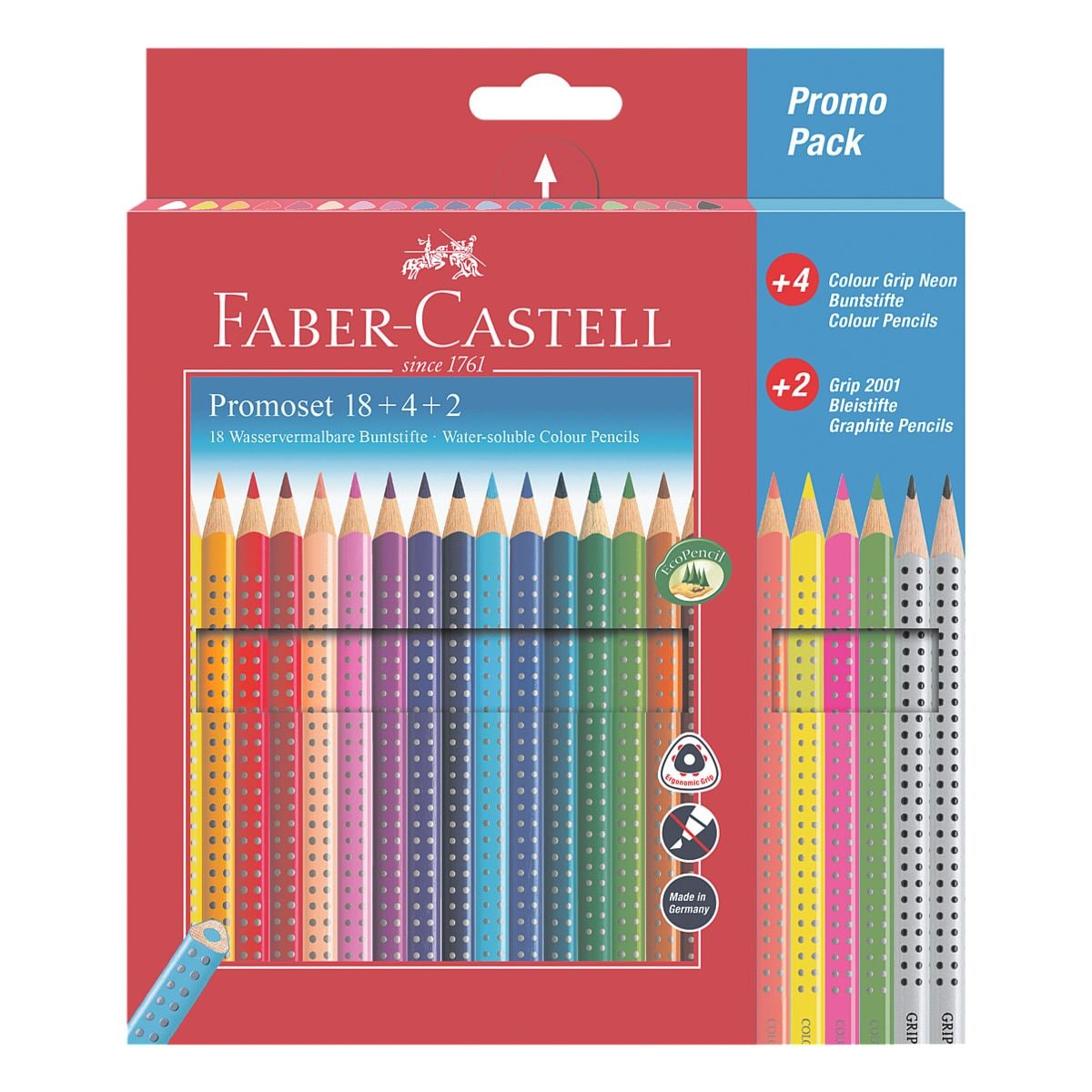 Faber-Castell Paquet de 24 crayons de couleur en promo  Colour GRIP 