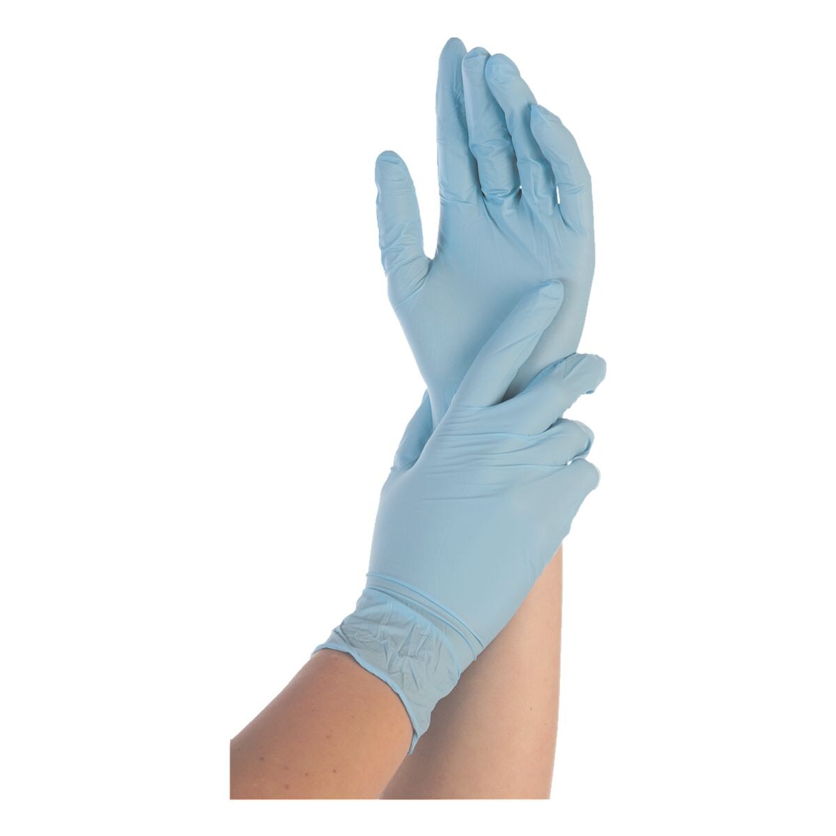 100 Franz Mensch gants jetables Safe Light nitrile, Taille XL bleu