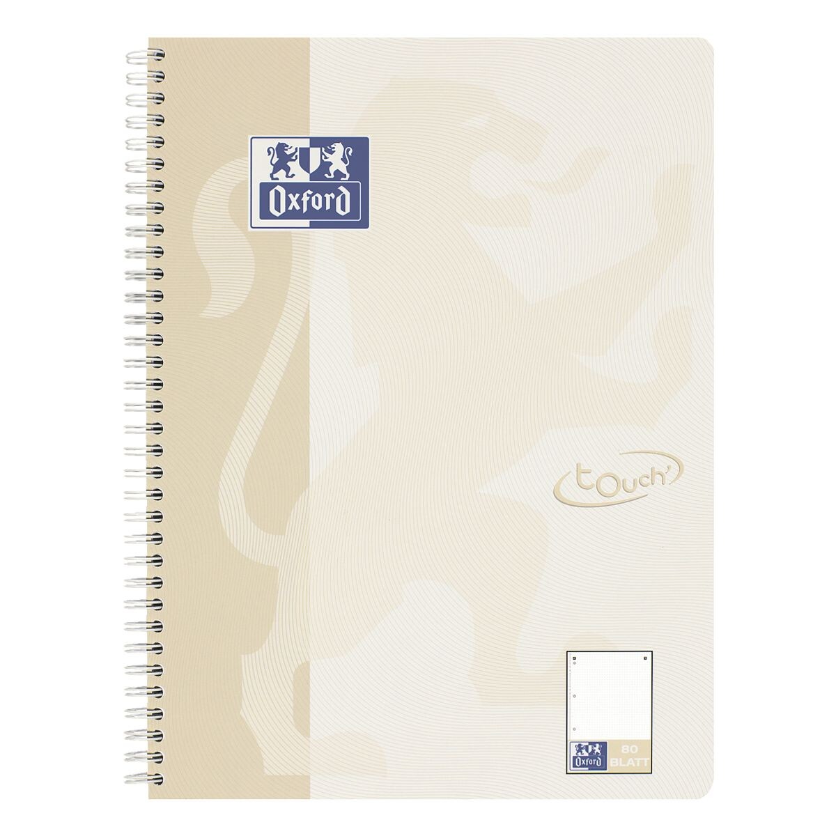 Oxford cahier  spirale Touch A4+, 80 feuille(s)