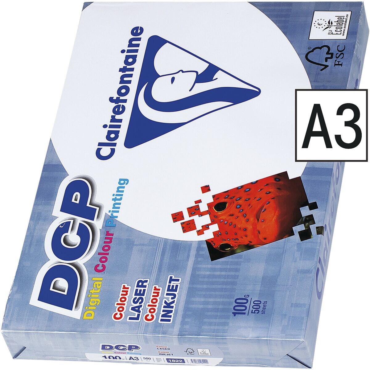 Papier laser couleur A3 Clairefontaine DCP - 500 feuilles au total
