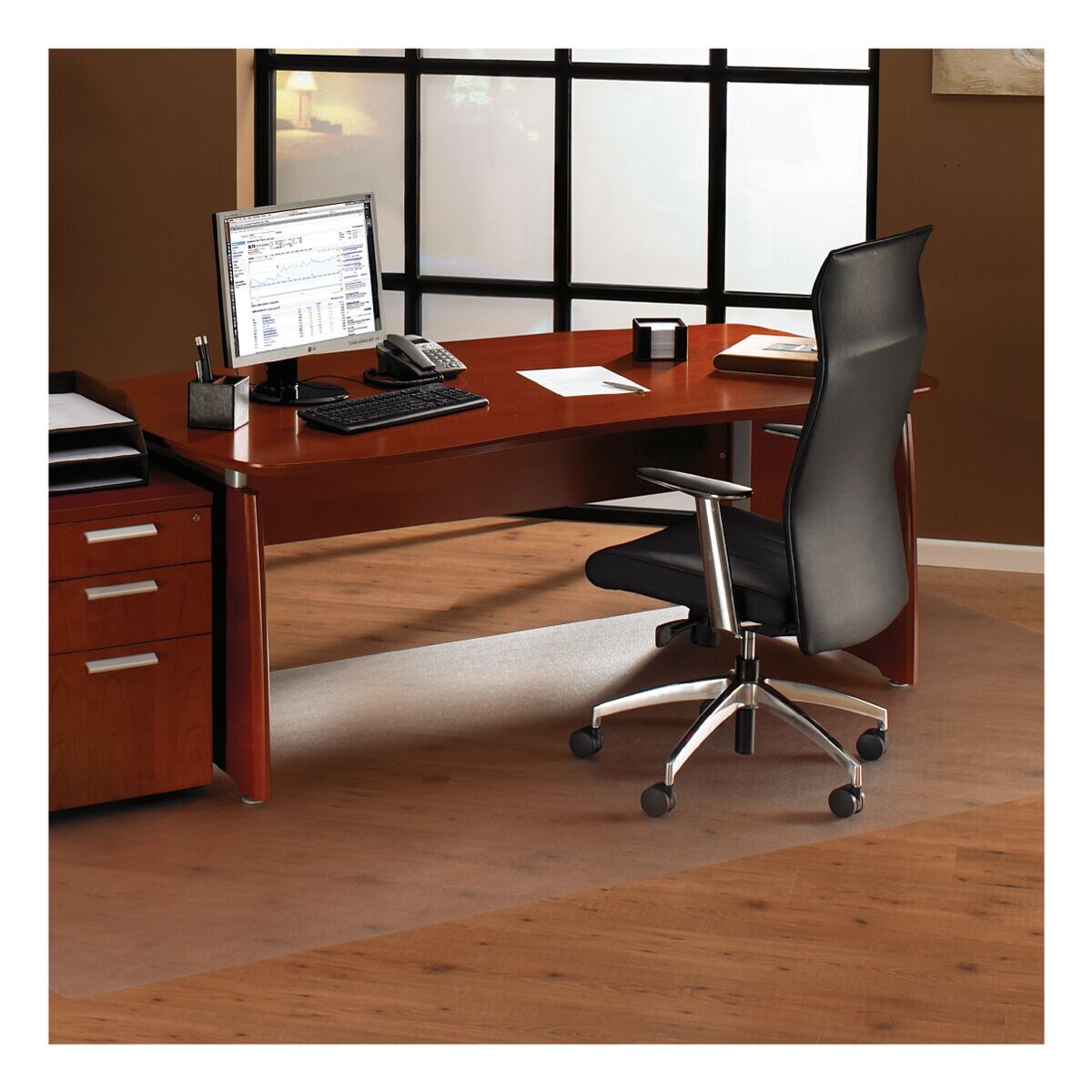 plaque protge-sol pour sols durs et moquettes, polycarbonate, rectangulaire 116 x 300 cm, OTTO Office Standard